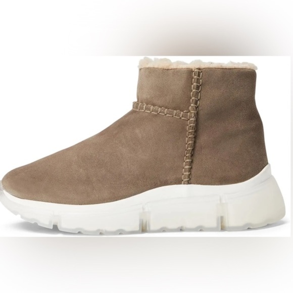 NWB Seychelles Winded Suede-Shearling Sneaker Boot - Taupe sz 8.5M - Picture 3 of 6